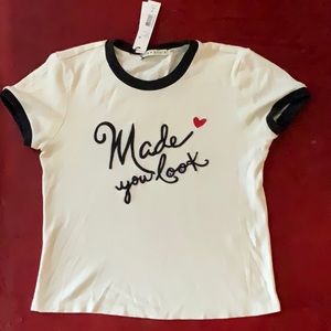 Alice + Olivia white t-shirt